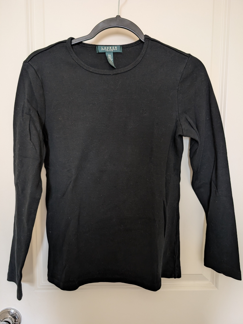 Lauren Ralph Lauren Woman’s Black Long-Sleeve Crewneck Shirt